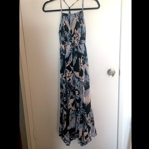Free People black floral maxi dress